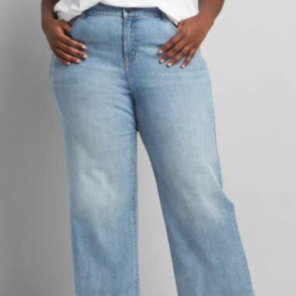 Lane Bryant Denim - Lane Bryant Jeans Signature Fit Wide Leg Light Wash Denim